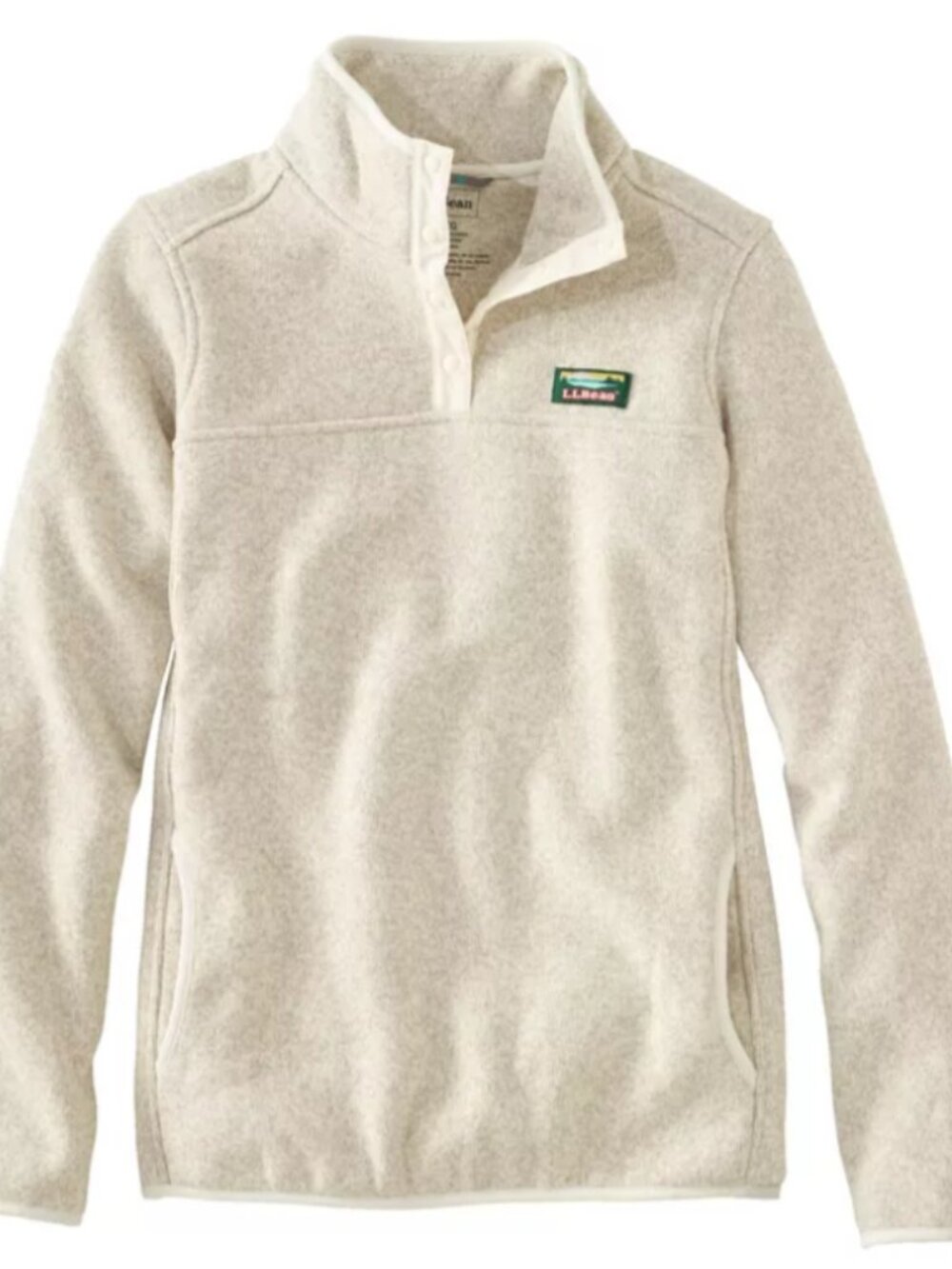Women's L.L.Bean Sweater Fleece Pullover in Sailcloth (XS)